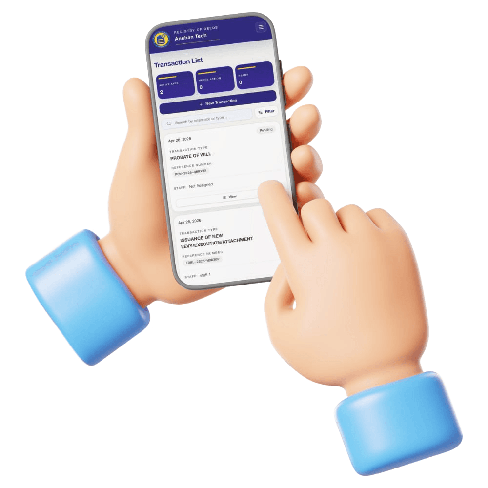 User checking transactions on a mobile device
